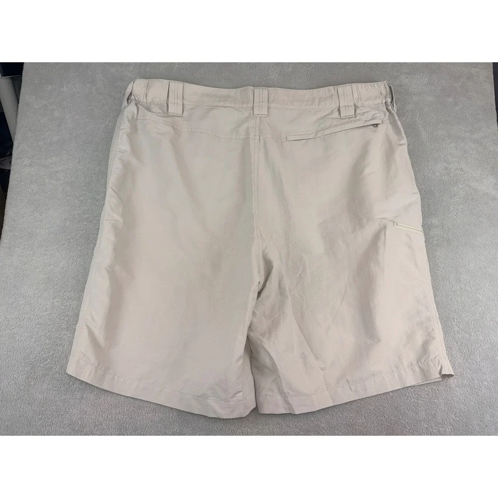 Orvis Mens Nylon Hiking Shorts Size 42 XL Stone Beige Cargo Fishing Outdoor